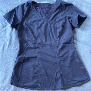 Dark Grey Scrub Top
